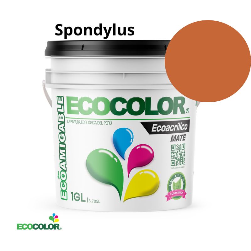 GENERICO - PINTURA ECOCOLOR ECOACRILICO MATE SPONDYLUS 1GL
