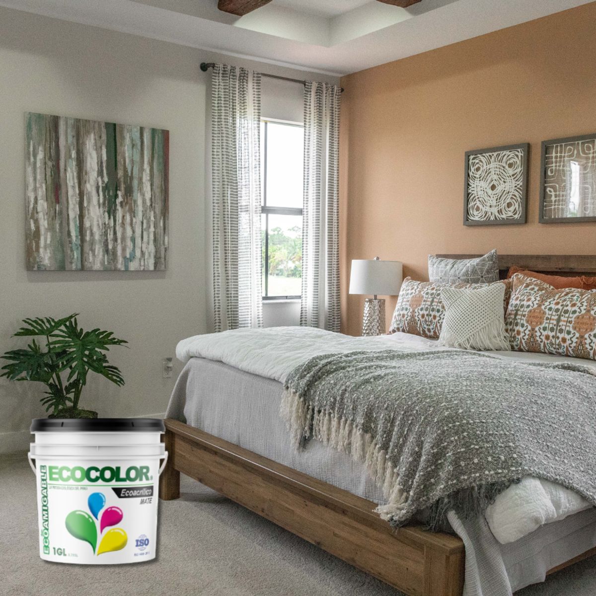 ECOCOLOR - PINTURA ECOLOGICA ECOACRILICO MATE TABACO 1GL