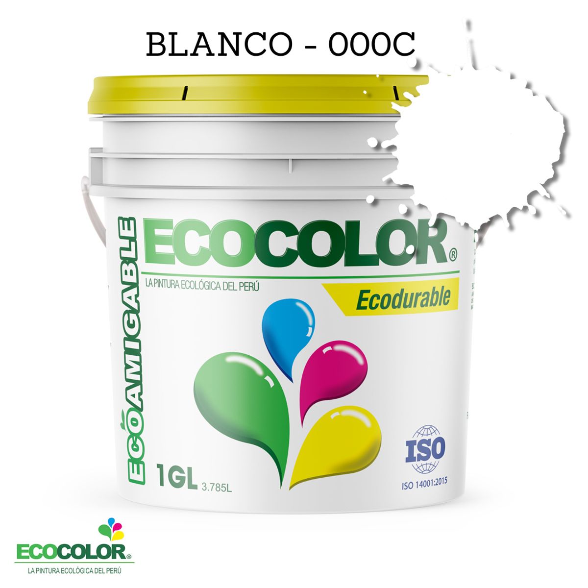 ECOCOLOR - PINTURA ECOCOLOR ECODURABLE BLANCO 1GL