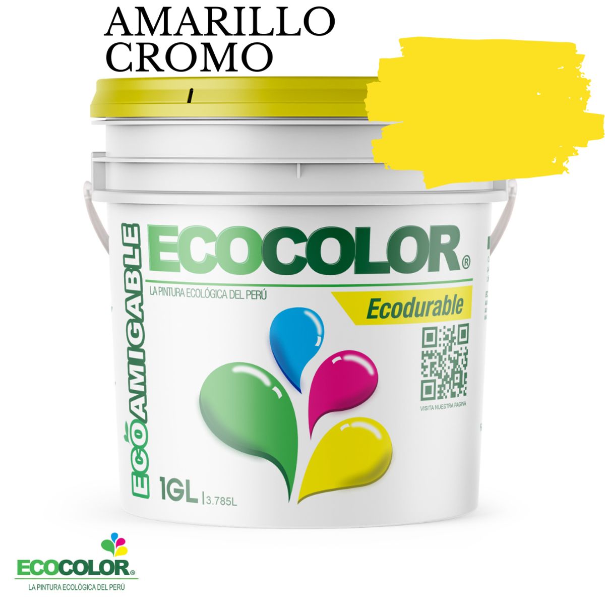 ECOCOLOR - PINTURA ECOCOLOR ECODURABLE AMARILLO CROMO 1GL
