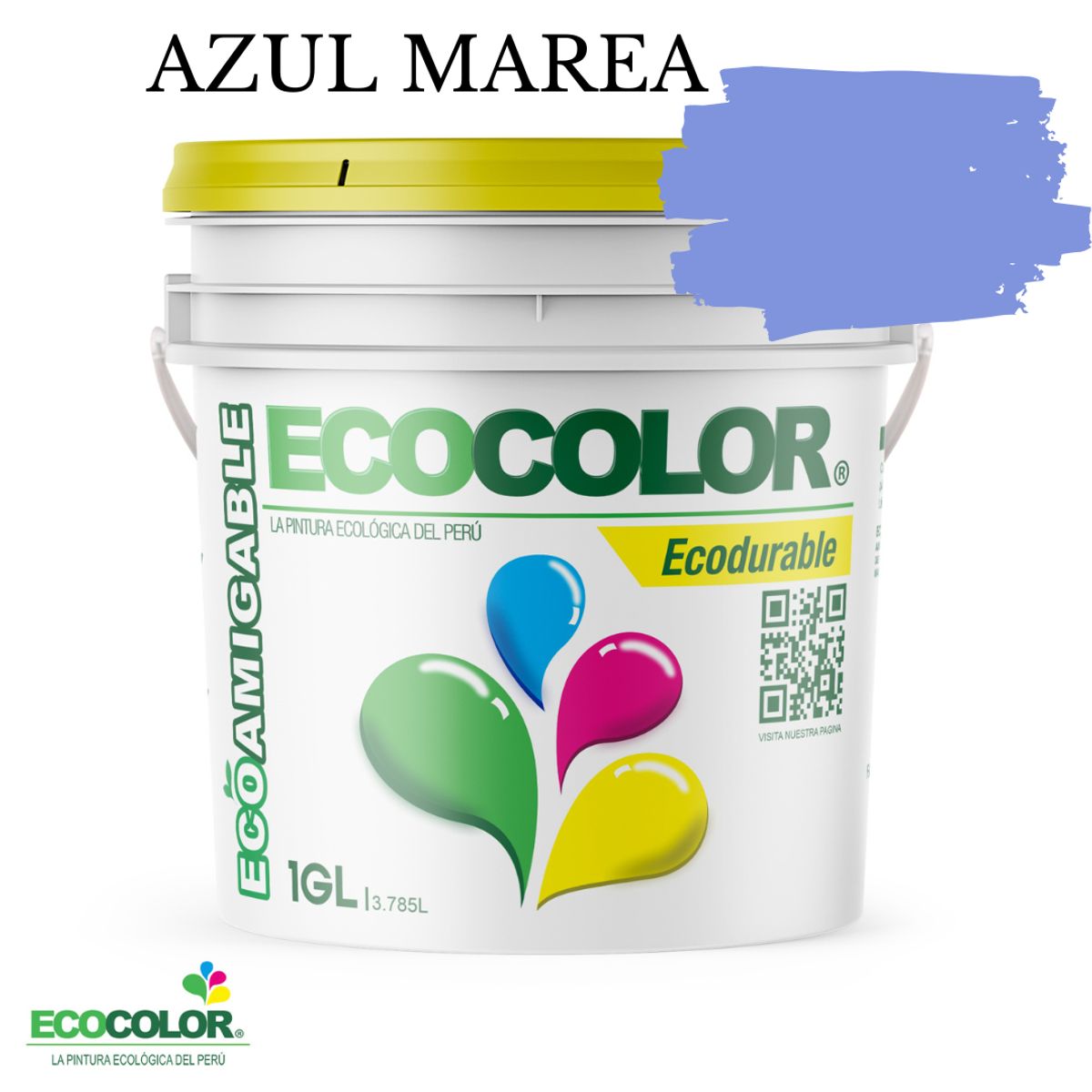 ECOCOLOR - PINTURA ECOCOLOR ECODURABLE AZUL MAREA 1GL