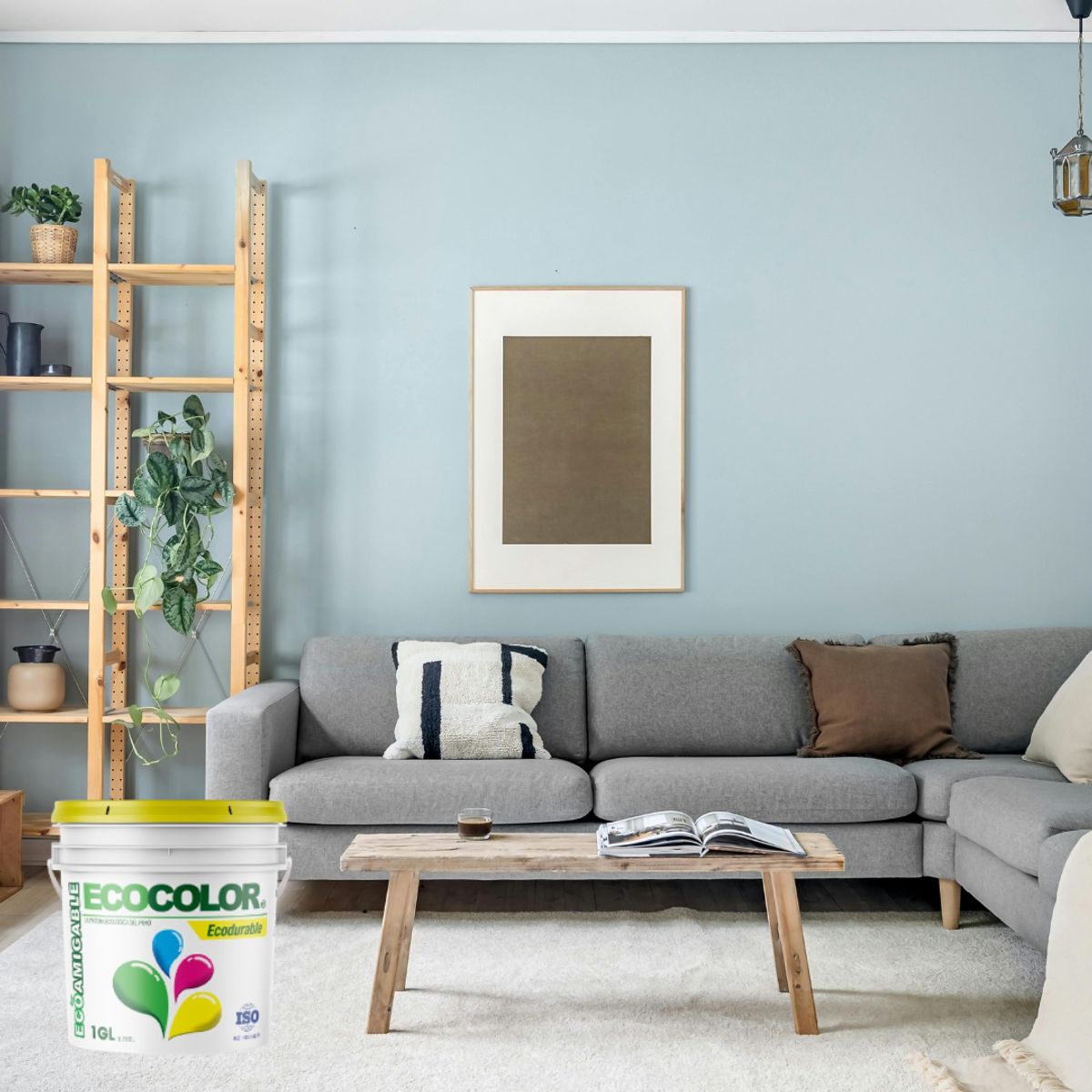 ECOCOLOR - PINTURA ECOLOGICA ECODURABLE CELESTE 1GL