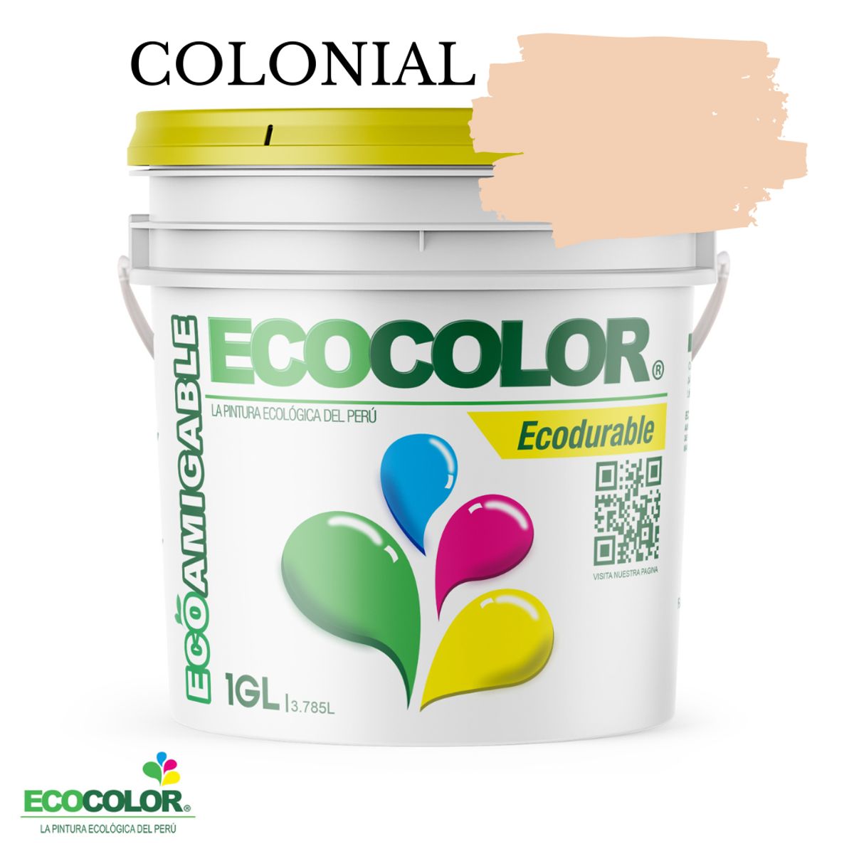 ECOCOLOR - PINTURA ECOLOGICA ECODURABLE COLONIAL 1GL
