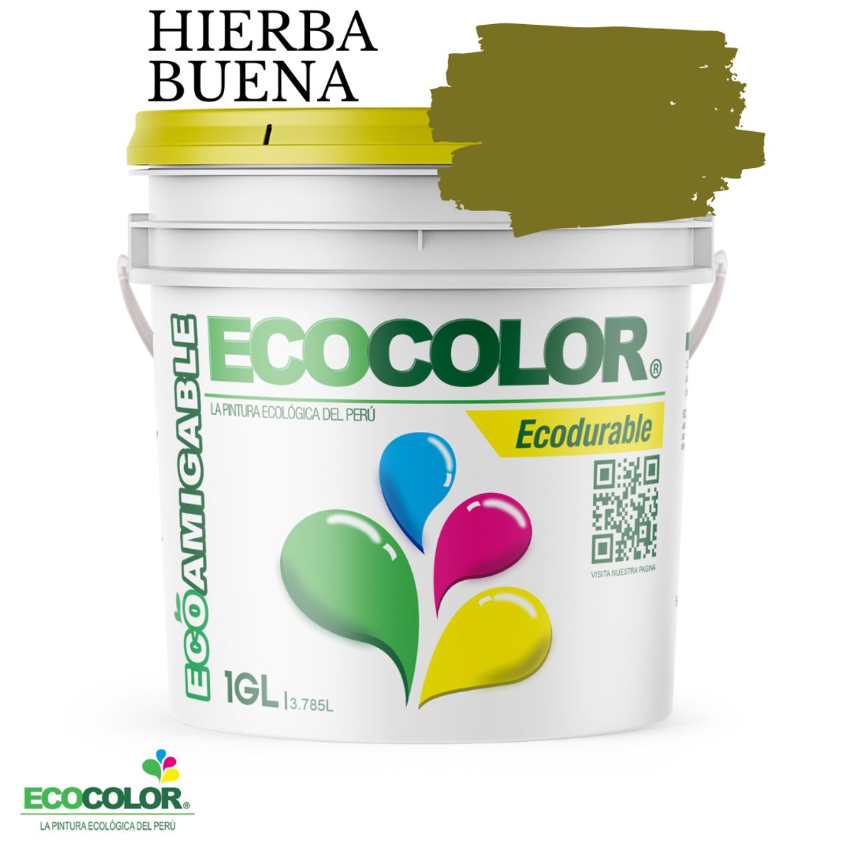 ECOCOLOR - PINTURA ECOCOLOR ECODURABLE HIERBA BUENA 1GL