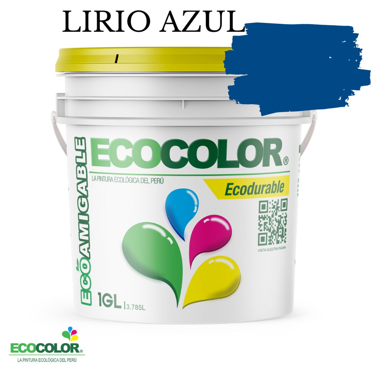 ECOCOLOR - PINTURA ECOLOGICA ECODURABLE LIRIO AZUL 1GL