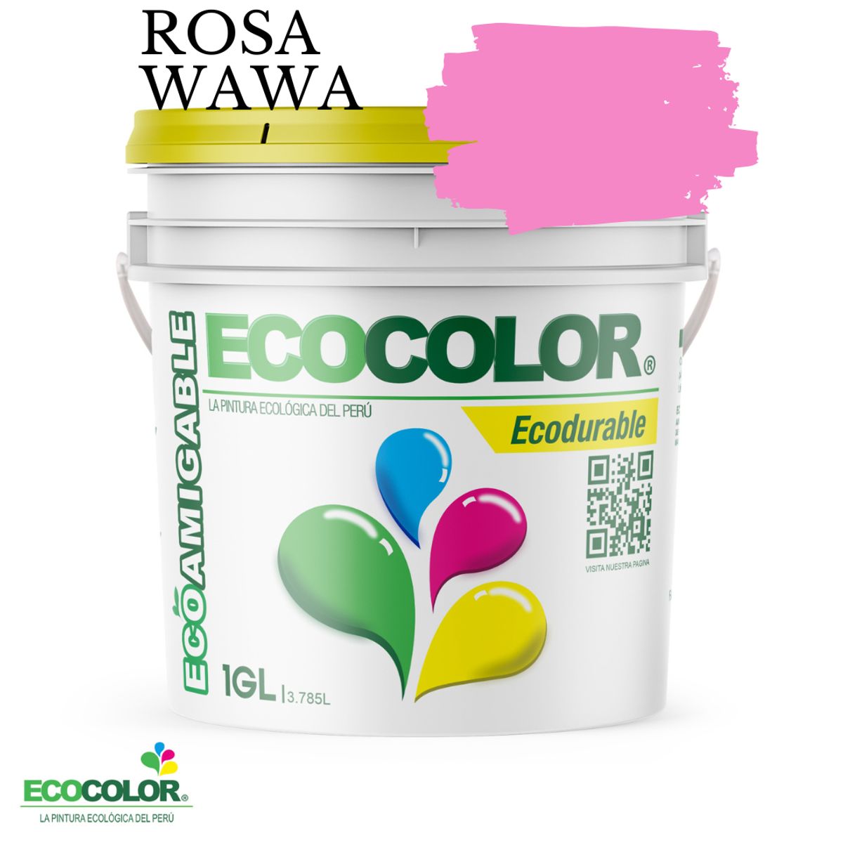 ECOCOLOR - PINTURA ECOCOLOR ECODURABLE ROSA WAWA 1GL