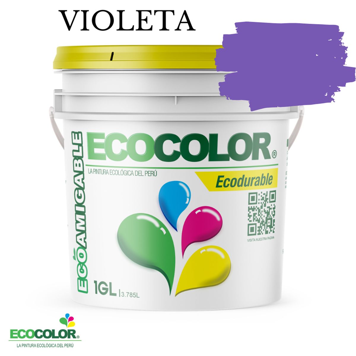 ECOCOLOR - PINTURA ECOCOLOR ECODURABLE VIOLETA 1GL