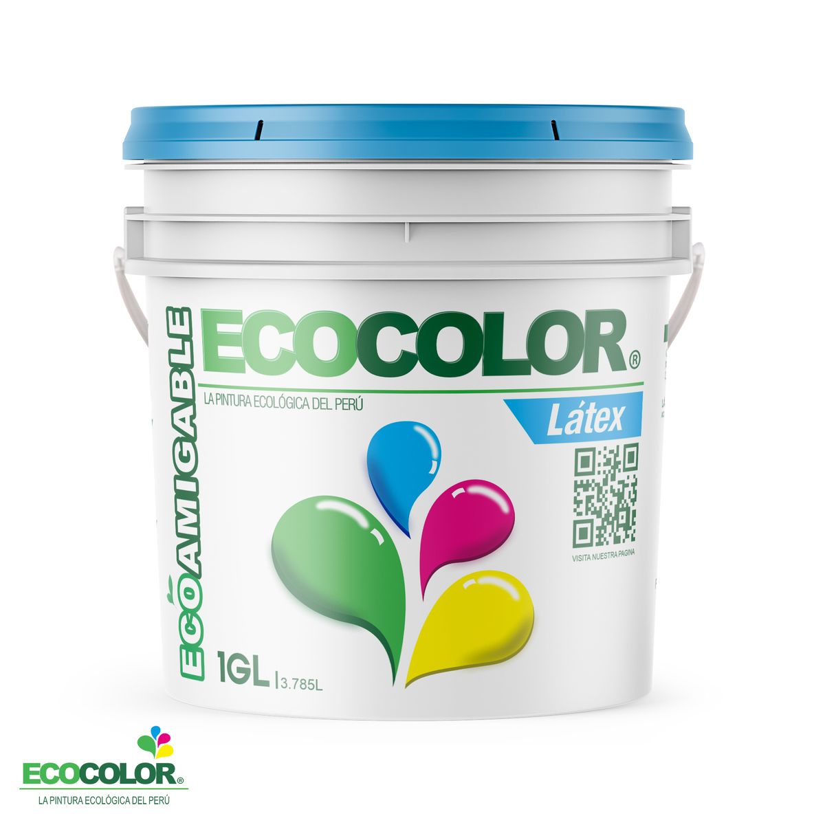 ECOCOLOR - PINTURA ECOCOLOR LATEX BLANCO 1GL