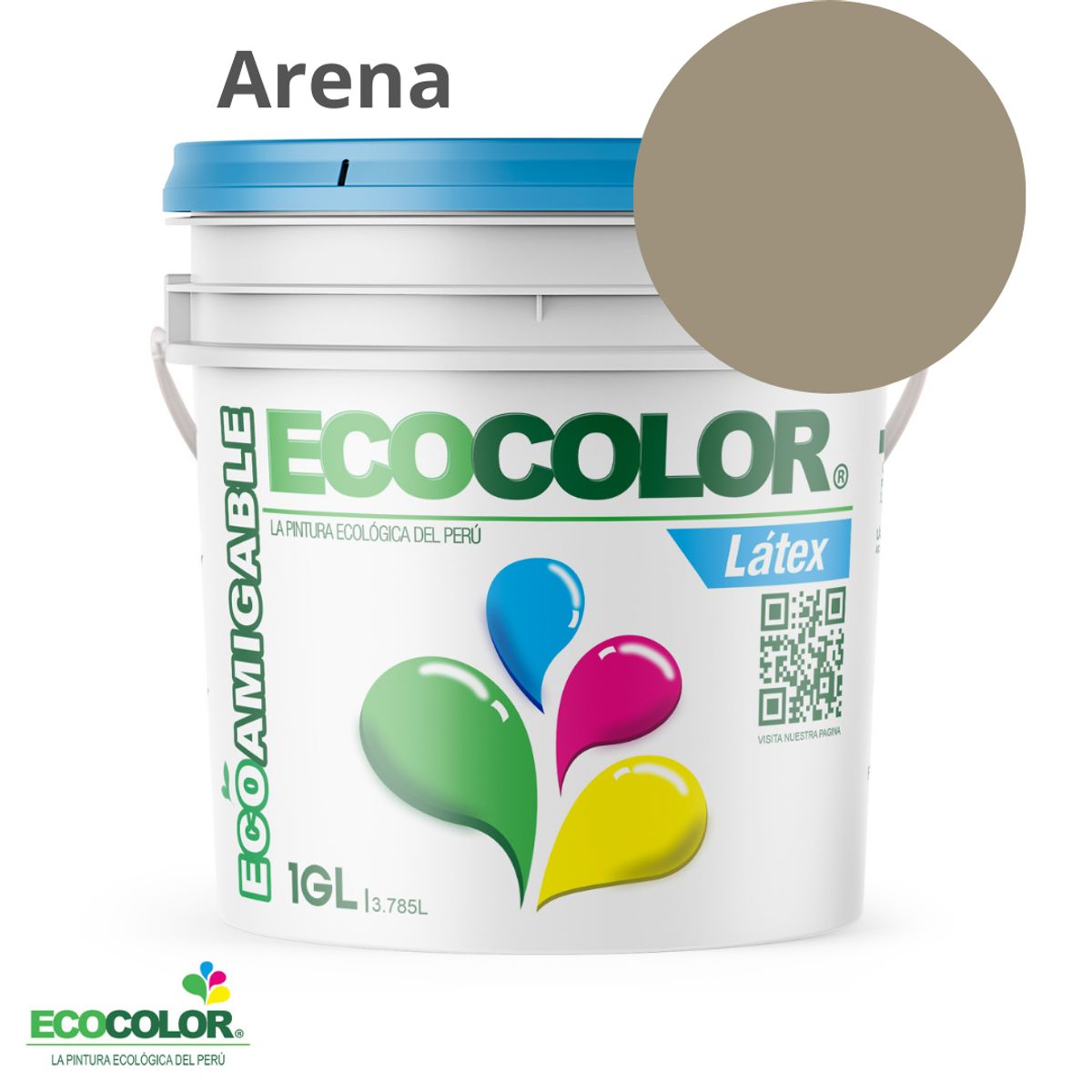 ECOCOLOR - PINTURA ECOCOLOR LATEX ARENA 1GL