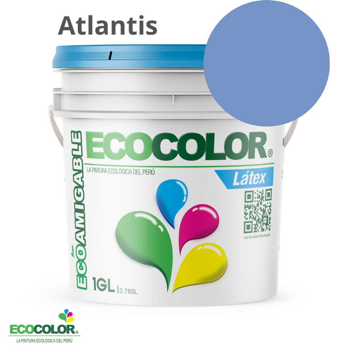 ECOCOLOR - PINTURA ECOLOGICA LATEX ATLANTIS 1GL