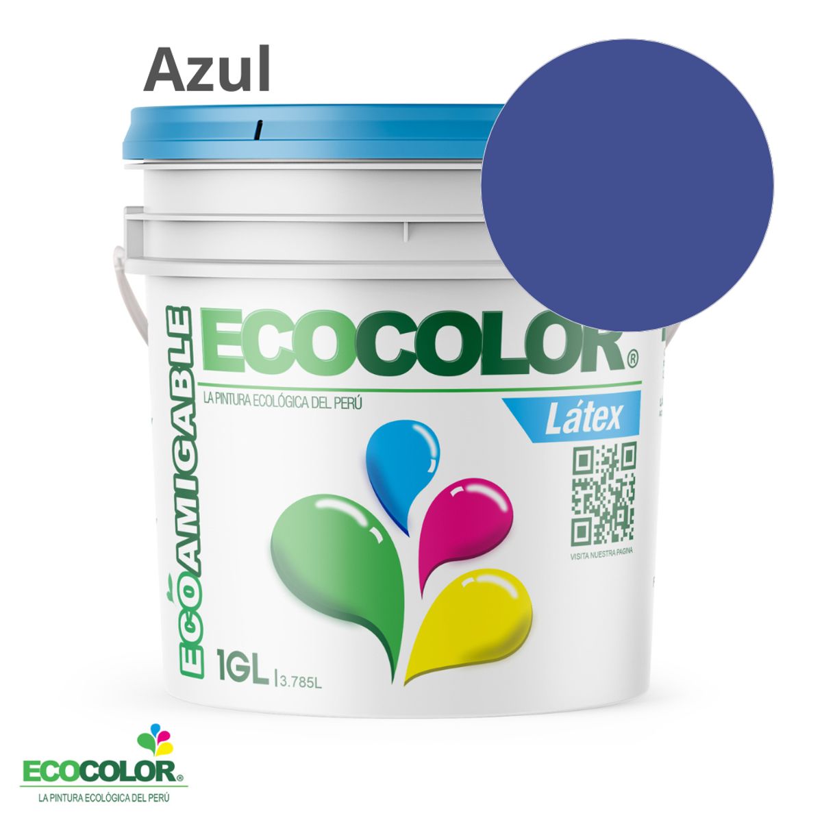 ECOCOLOR - PINTURA ECOCOLOR LATEX AZUL 1GL