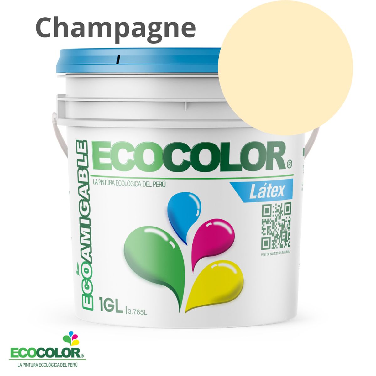 ECOCOLOR - PINTURA ECOCOLOR LATEX CHAMPAGNE 1GL