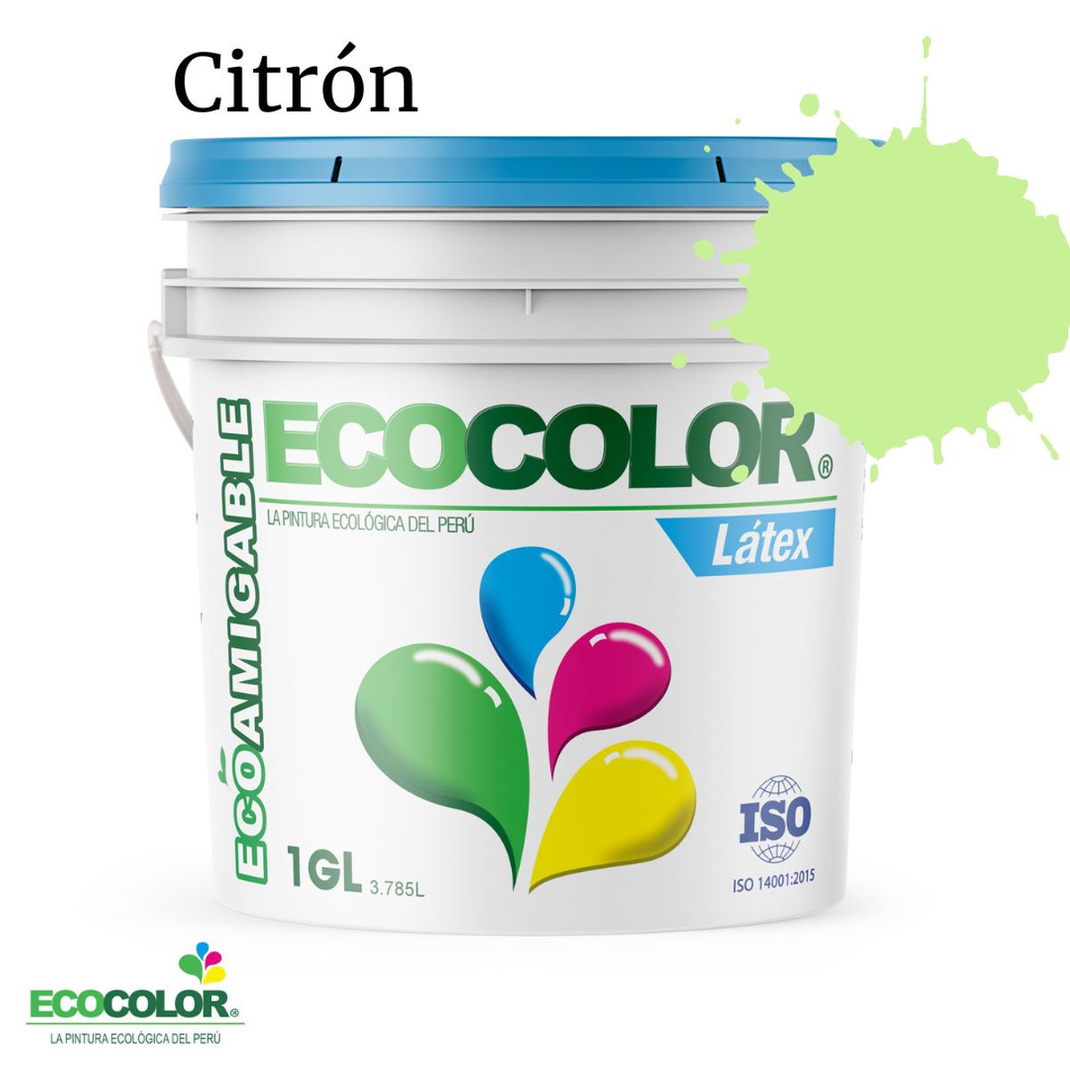 ECOCOLOR - PINTURA ECOLÓGICA LATEX CITRON 1GL