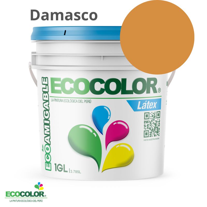 ECOCOLOR - PINTURA ECOCOLOR LATEX DAMASCO 1GL