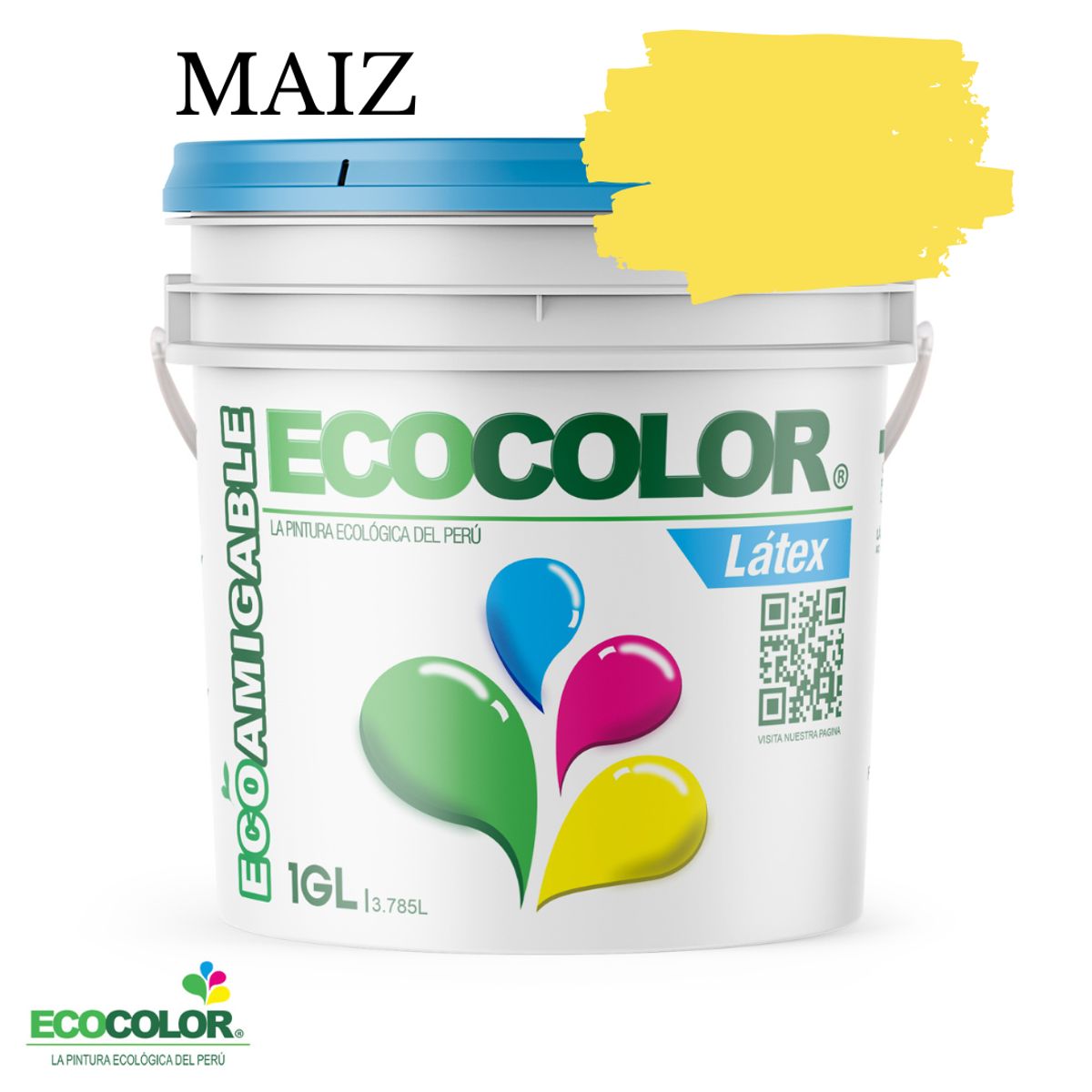 ECOCOLOR - PINTURA ECOCOLOR LATEX MAIZ 1GL