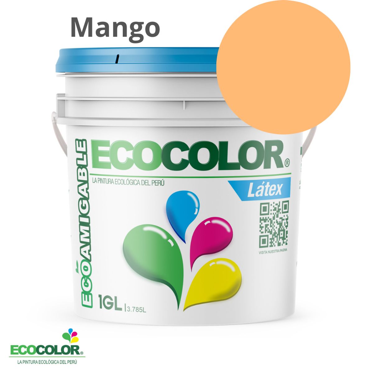 ECOCOLOR - PINTURA ECOCOLOR LATEX MANGO 1GL