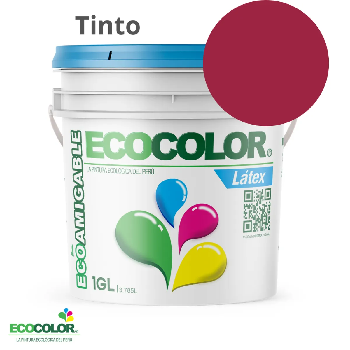 ECOCOLOR - PINTURA ECOCOLOR LATEX  TINTO 1GL