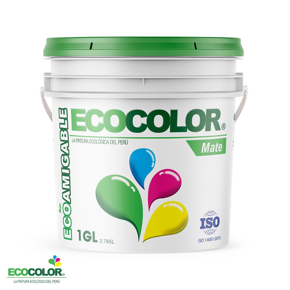 ECOCOLOR - PINTURA ECOCOLOR MATE BLANCO 1GL