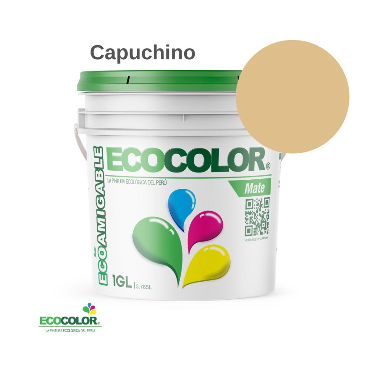 ECOCOLOR - PINTURA ECOCOLOR MATE CAPUCHINO 1GL