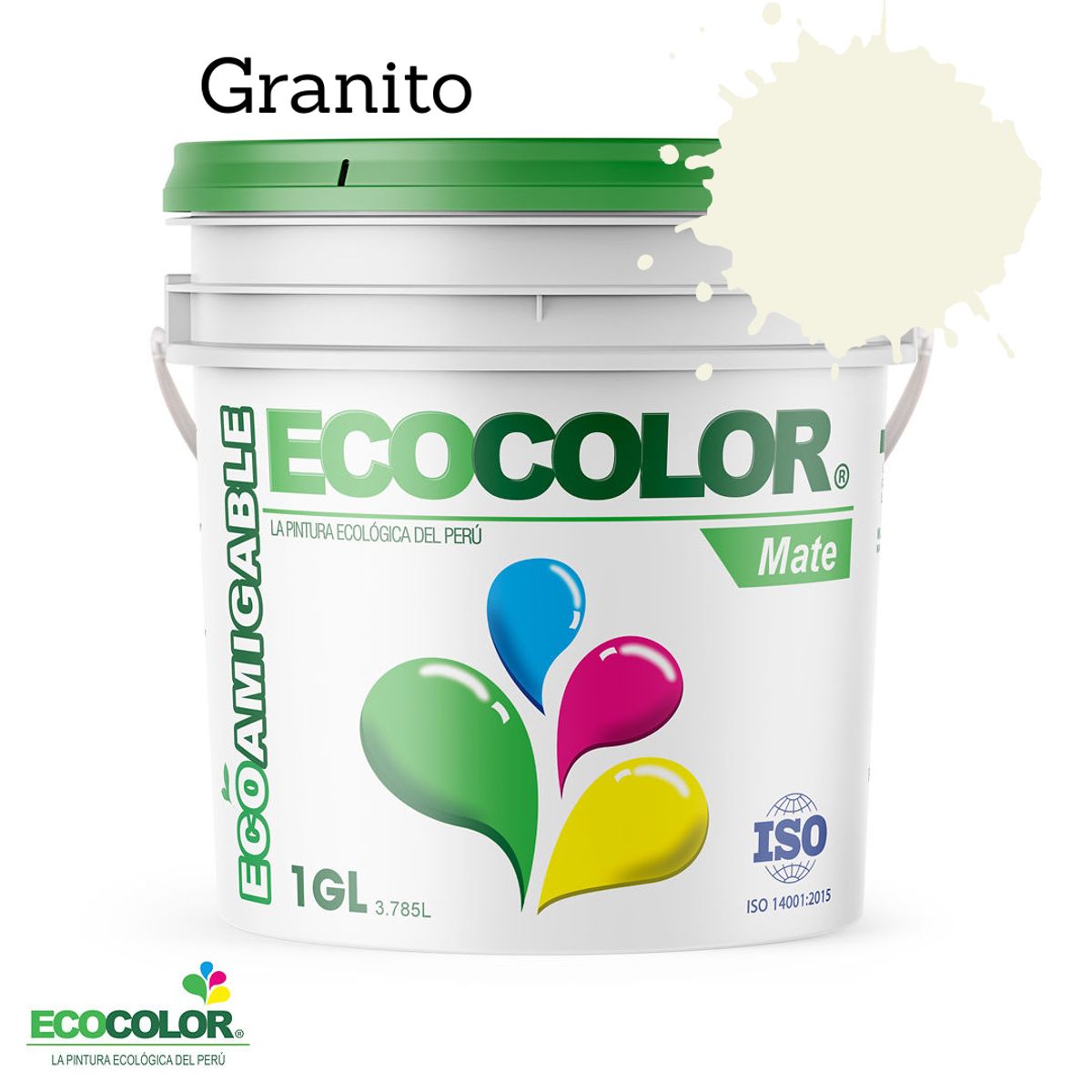 ECOCOLOR - PINTURA ECOLÓGICA MATE GRANITO 1GL