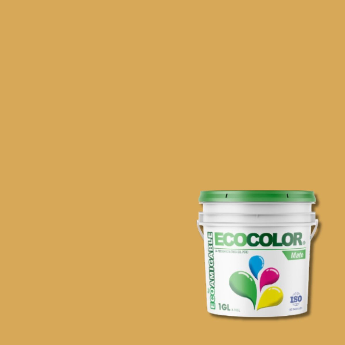 ECOCOLOR - PINTURA ECOLÓGICA MATE ORO VIEJO 1GL