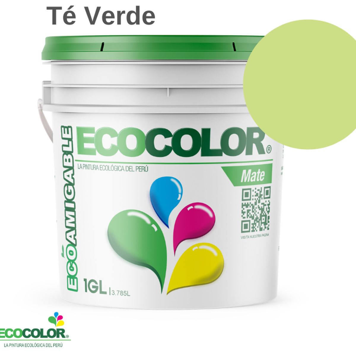 ECOCOLOR - PINTURA ECOCOLOR MATE TE VERDE 1GL