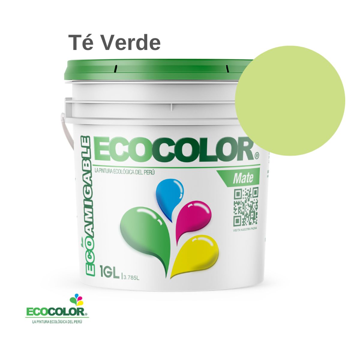 ECOCOLOR - PINTURA ECOCOLOR MATE TE VERDE 1GL