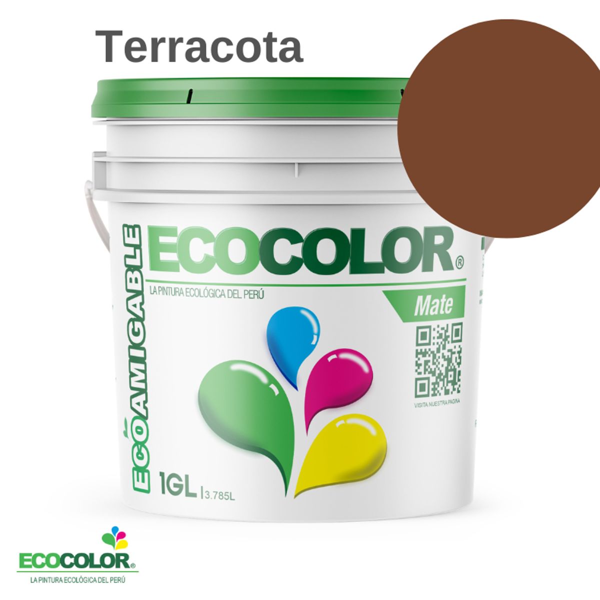 ECOCOLOR - PINTURA ECOCOLOR MATE TERRACOTA 1GL