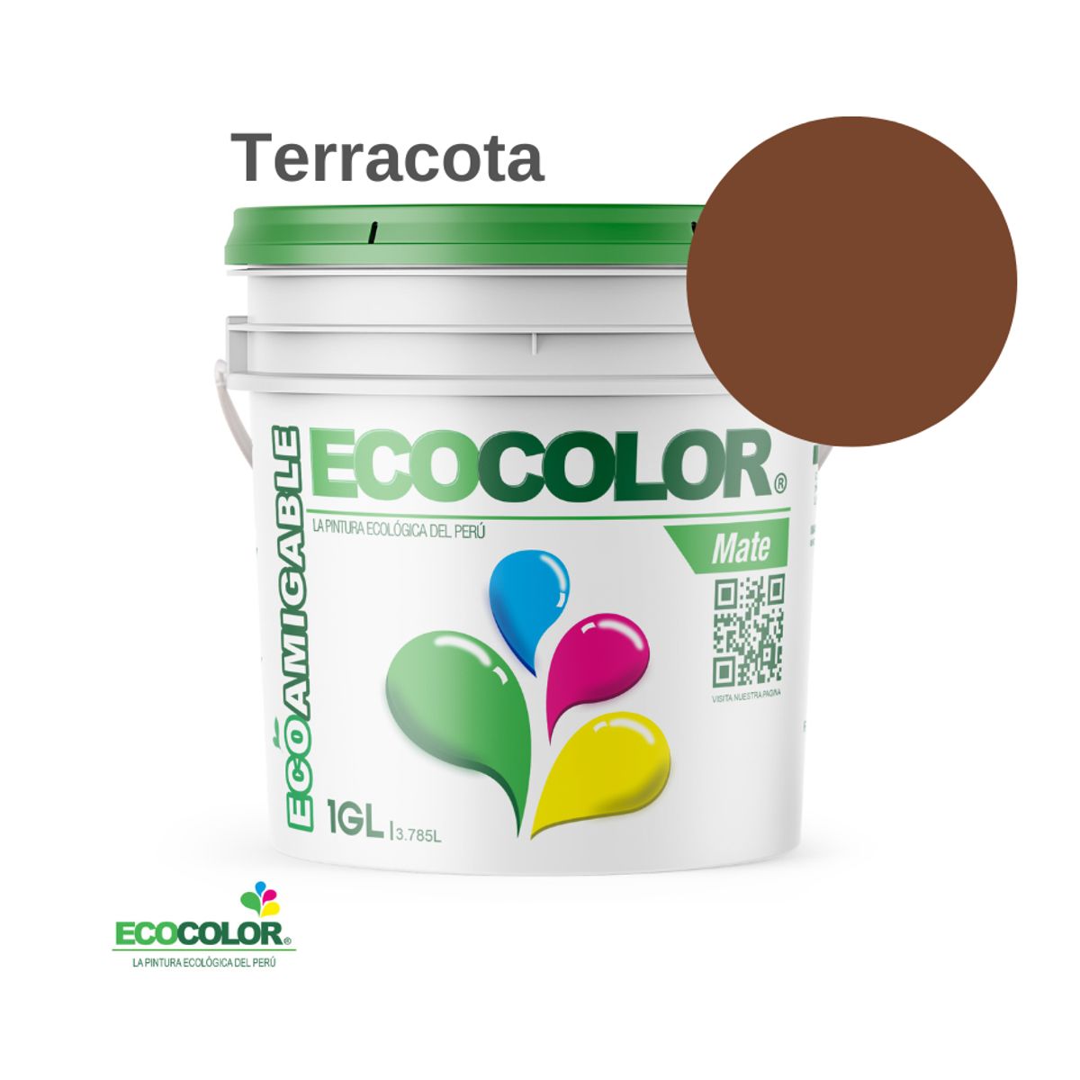 ECOCOLOR - PINTURA ECOCOLOR MATE TERRACOTA 1GL