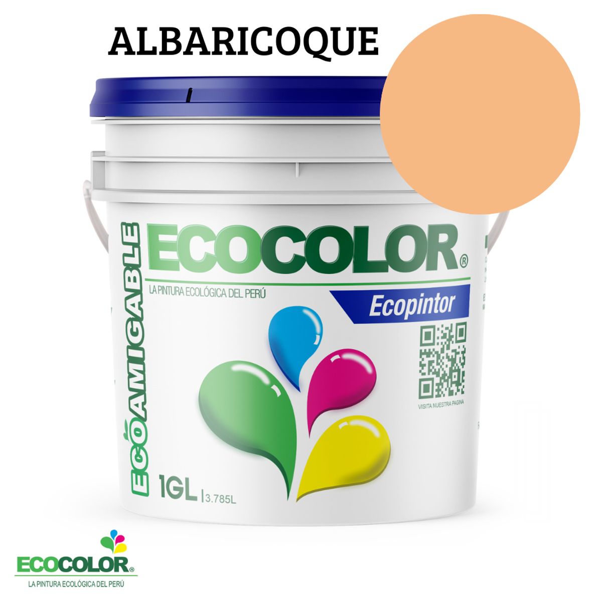 ECOCOLOR - PINTURA ECOCOLOR ECOPINTOR ALBARICOQUE 1GL