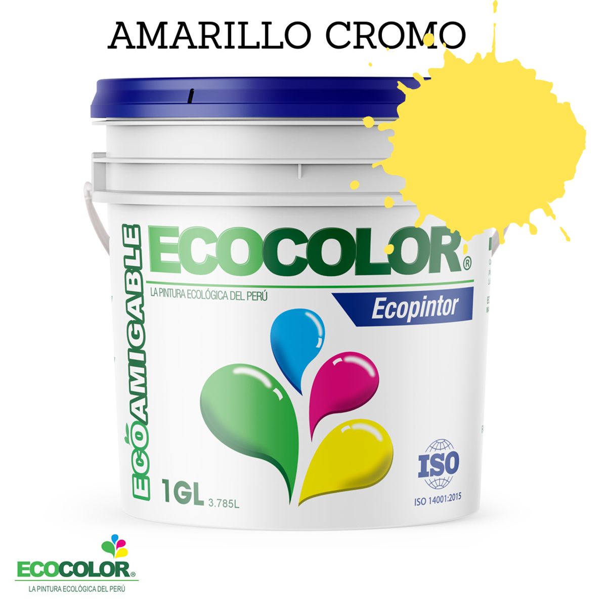 ECOCOLOR - PINTURA ECOLOGICA ECOPINTOR AMARILLO CROMO 1GL