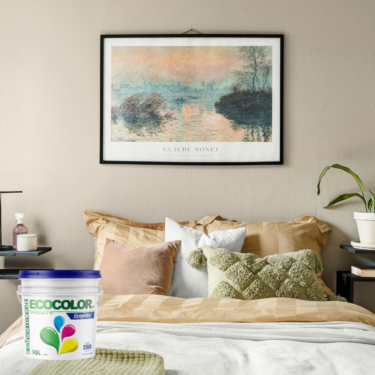 ECOCOLOR - PINTURA ECOLOGICA ECOPINTOR BLANCO HUMO 1GL