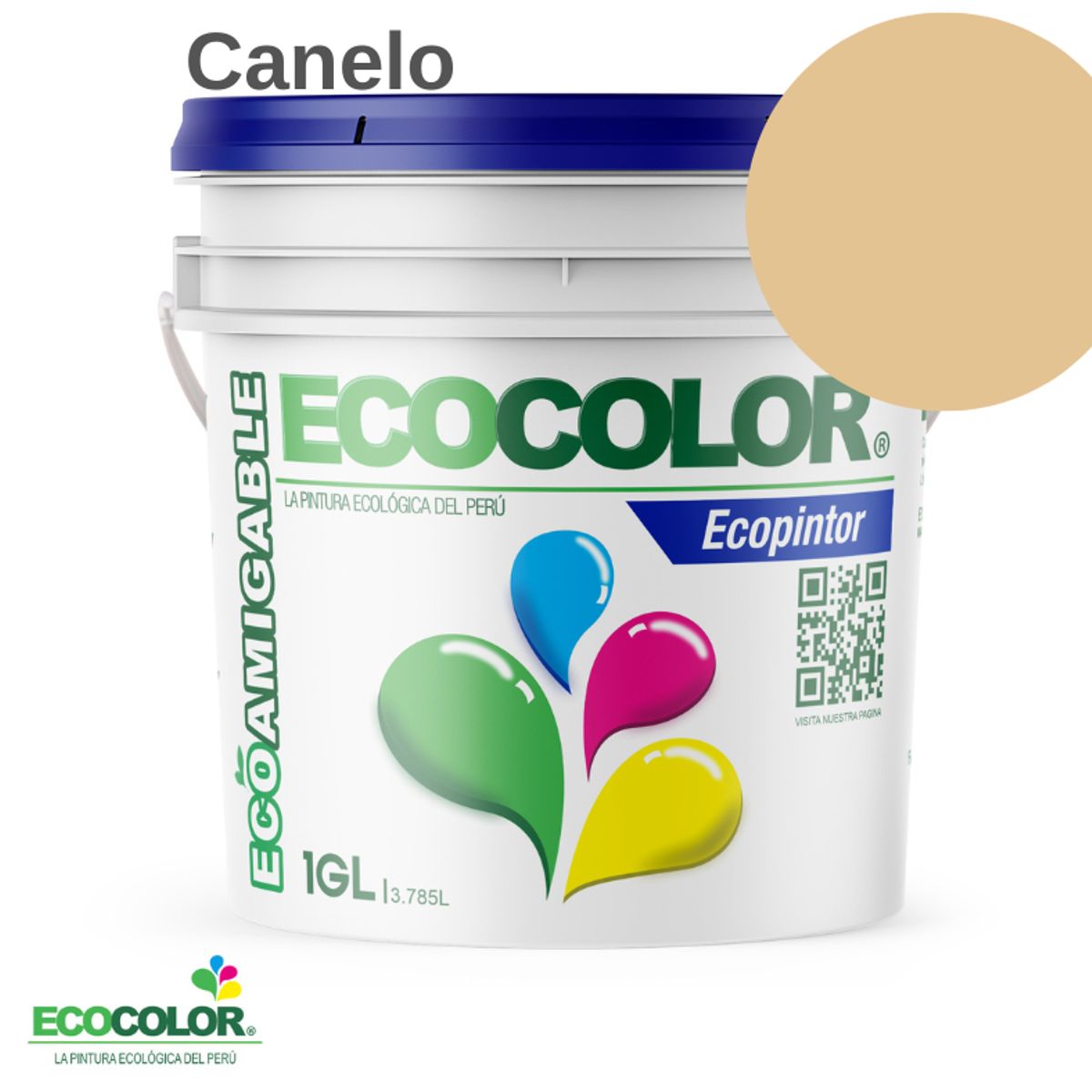 ECOCOLOR - PINTURA ECOLOGICA ECOPINTOR CANELO 1GL