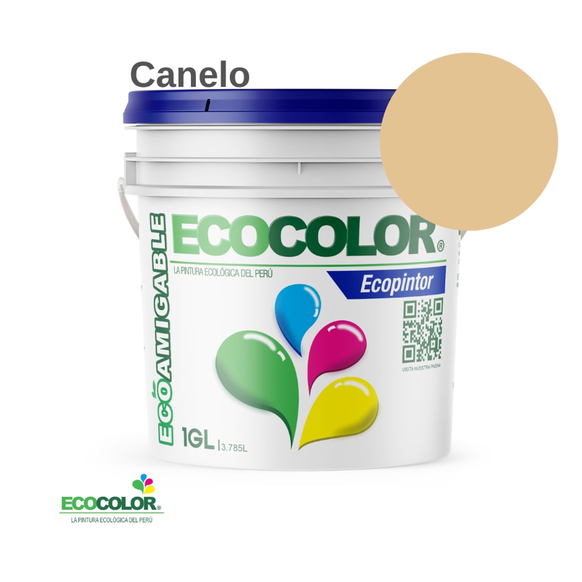 ECOCOLOR - PINTURA ECOLOGICA ECOPINTOR CANELO 1GL