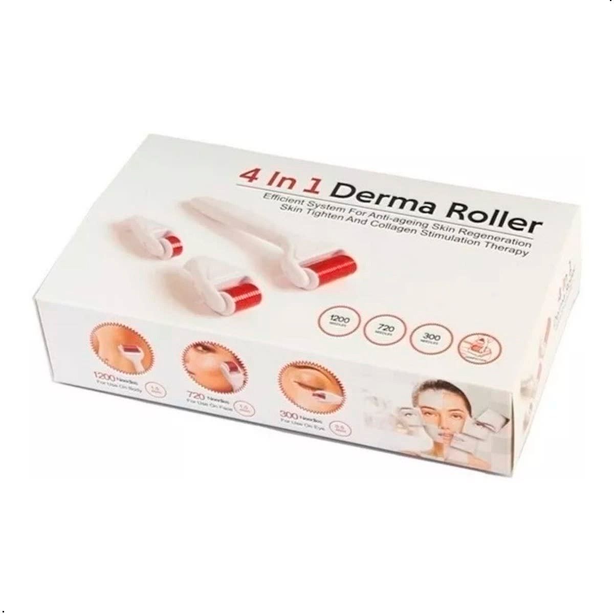GENERICO - Derma Roller Rodillo Facial 4 En 1 Estuche