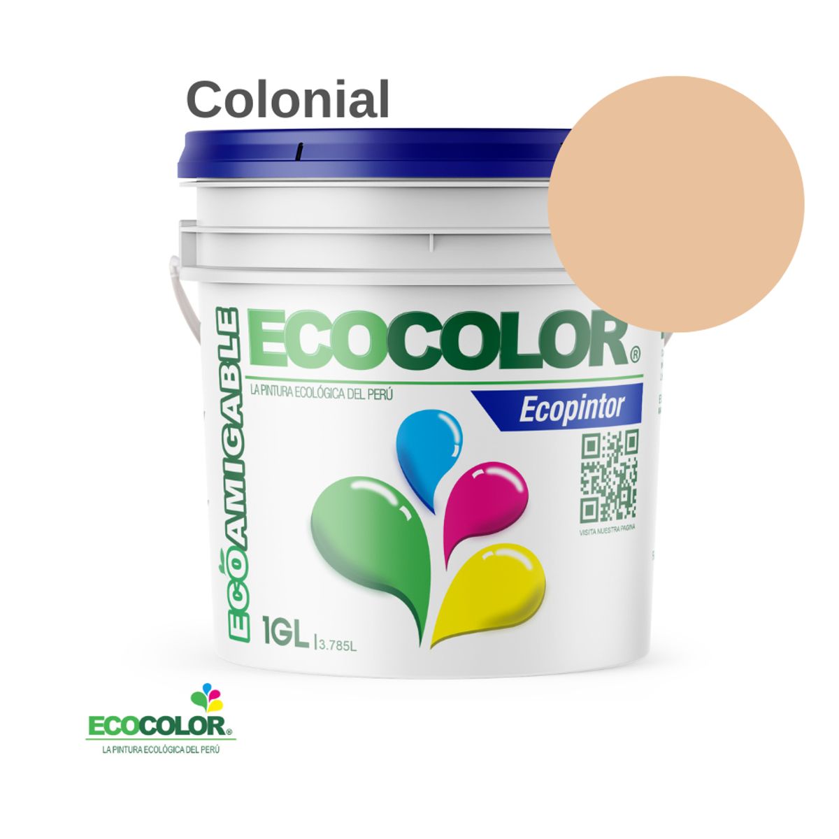 ECOCOLOR - PINTURA ECOCOLOR ECOPINTOR COLONIAL 1GL