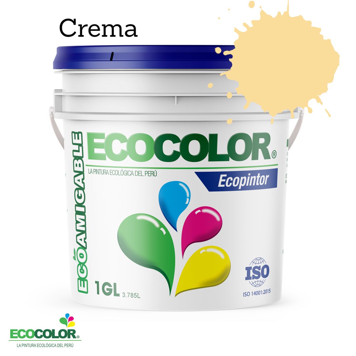 ECOCOLOR - PINTURA ECOCOLOR ECOPINTOR CREMA 1GL