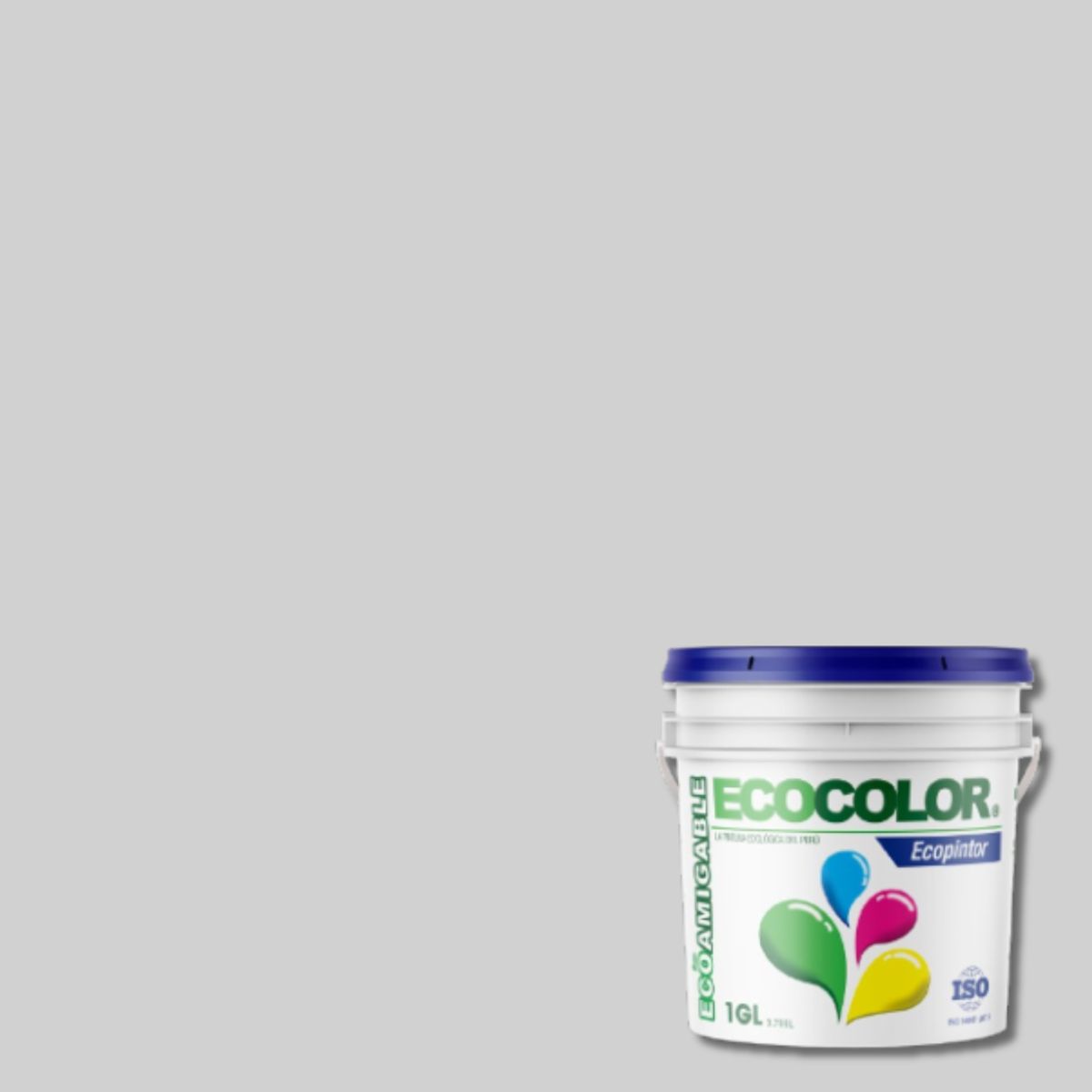 ECOCOLOR - PINTURA  ECOLÓGICA ECOPINTOR GRIS CLARO 1GL