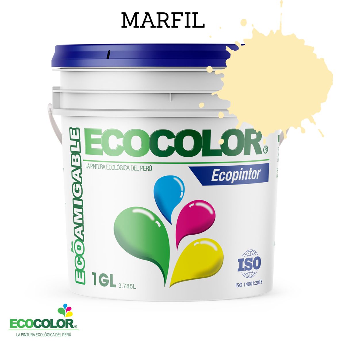 ECOCOLOR - PINTURA ECOLOGICA ECOPINTOR MARFIL 1GL