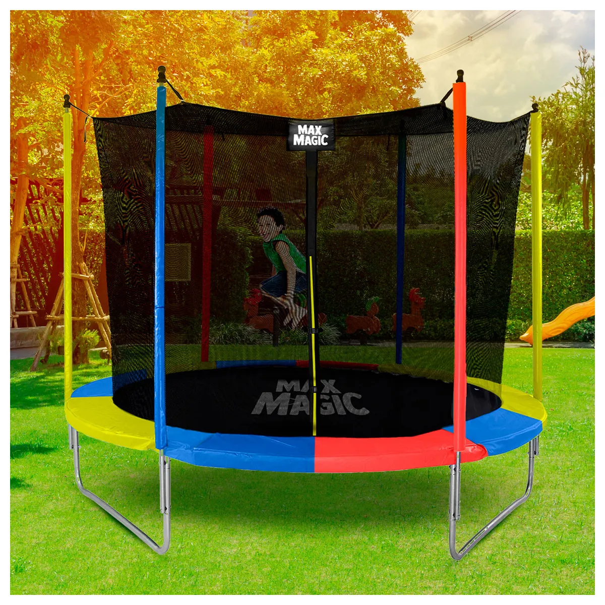 ATLETIS - Cama Elástica 244 cm 8 Ft Multicolor