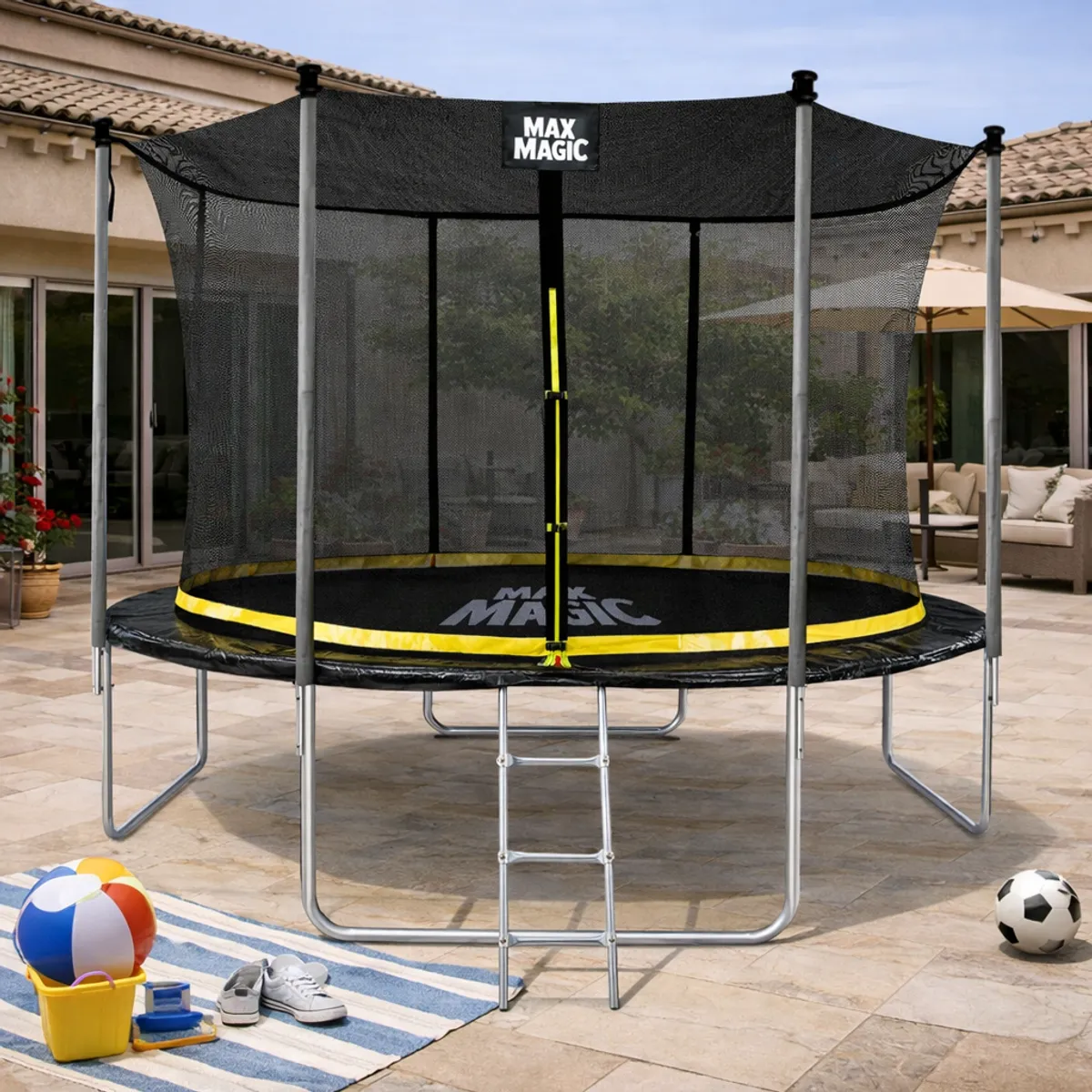 ATLETIS - Cama Elástica 366 cm 12 Ft Negro