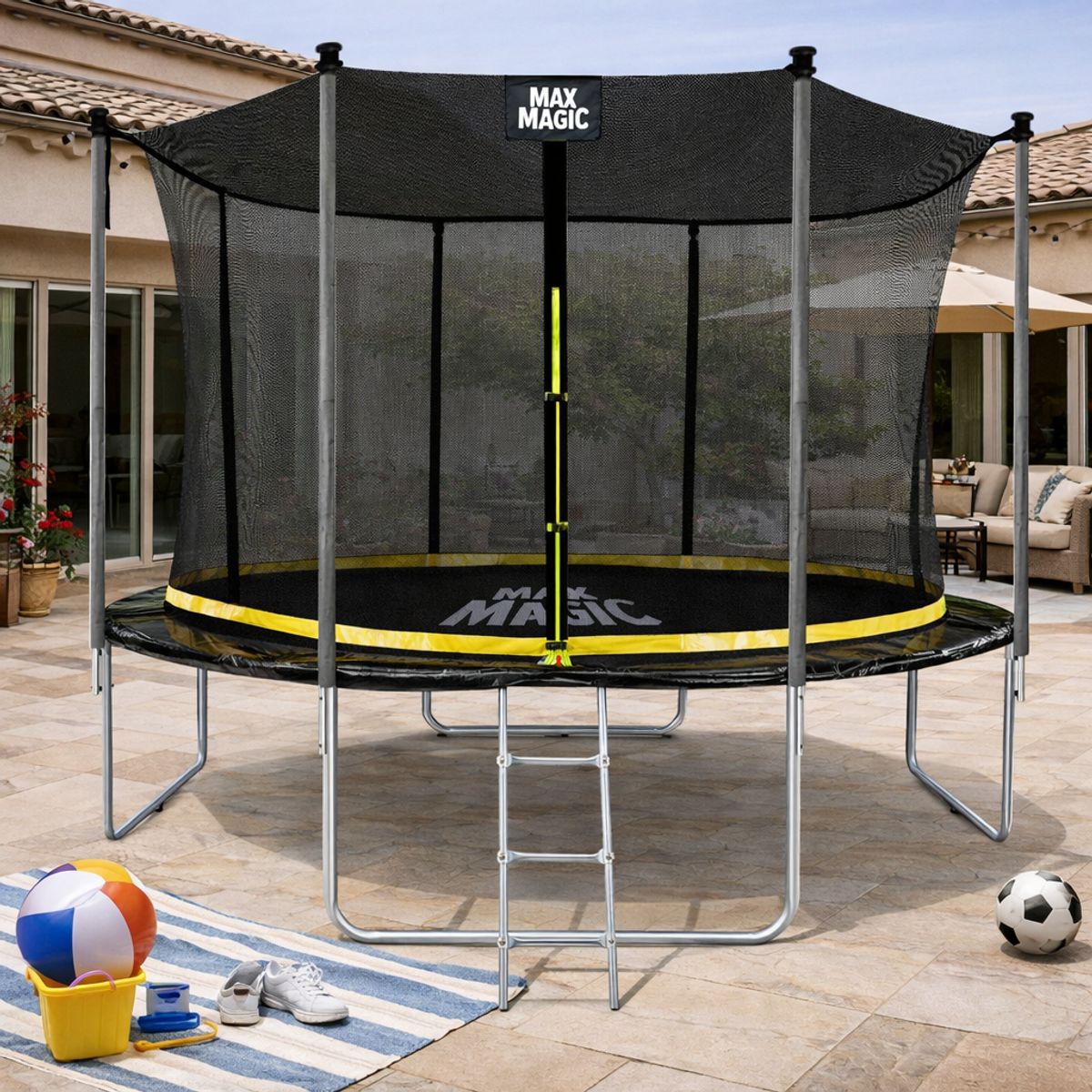 ATLETIS - Cama Elástica 426 cm 14 Ft Negro