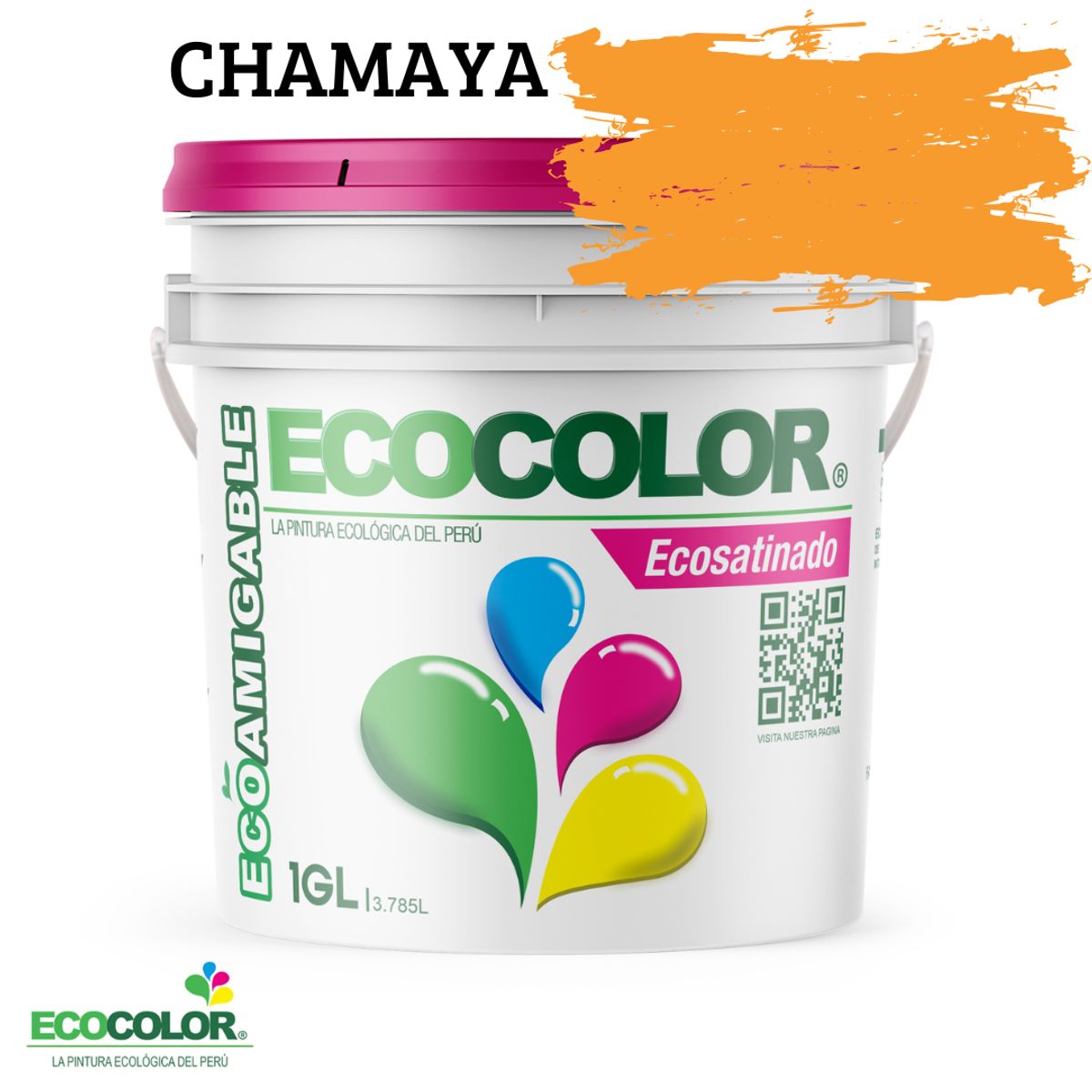 ECOCOLOR - PINTURA ECOCOLOR ECOSATINADO CHAMAYA 1GL