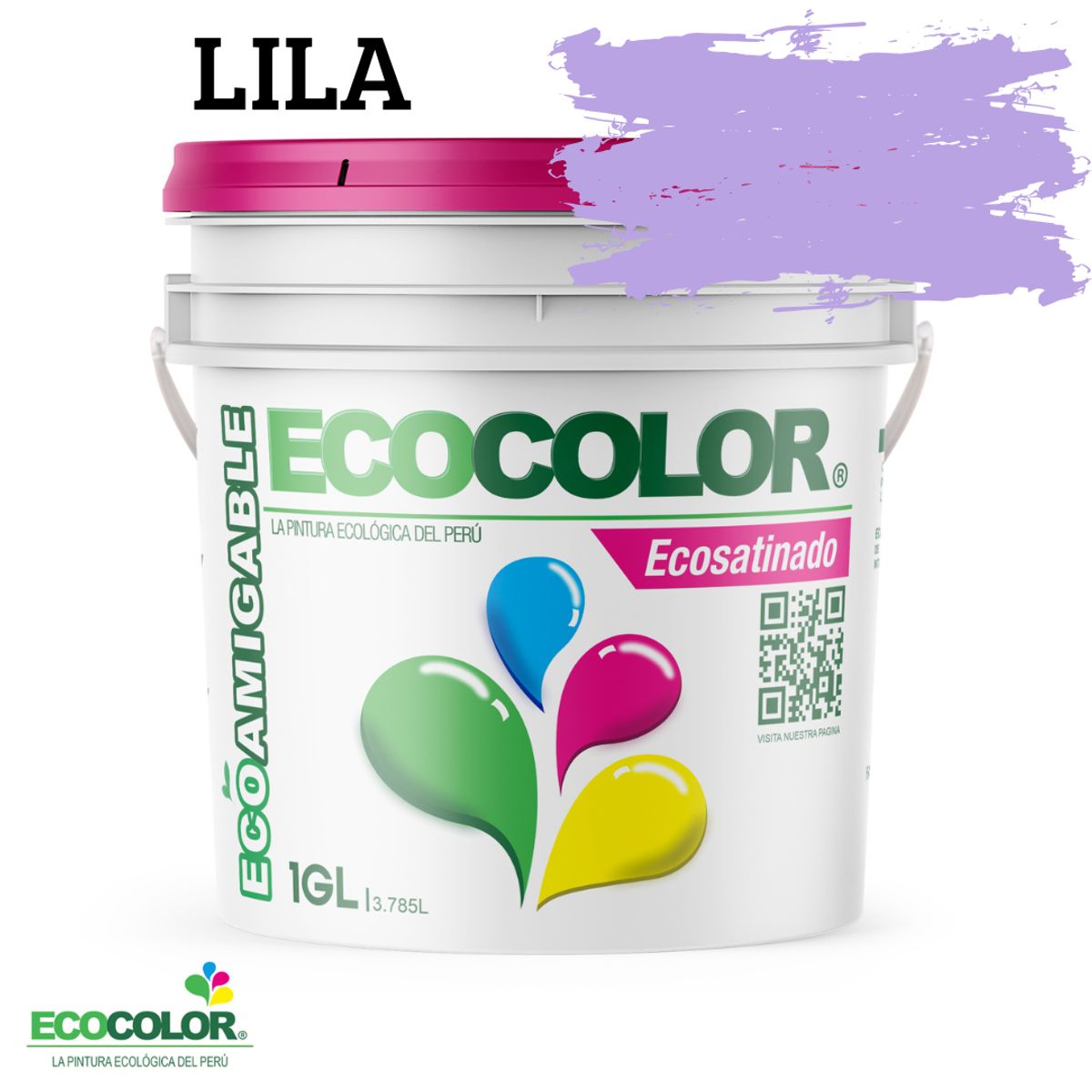 ECOCOLOR - PINTURA ECOCOLOR ECOSATINADO LILA 1GL