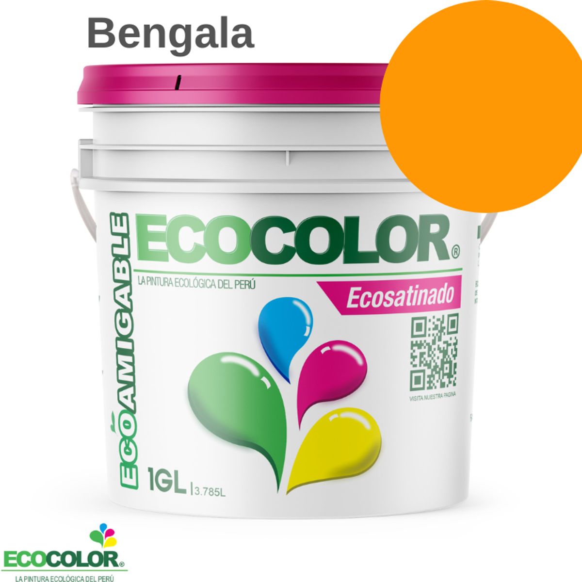 ECOCOLOR - PINTURA ECOCOLOR ECOSATINADO BENGALA 1GL