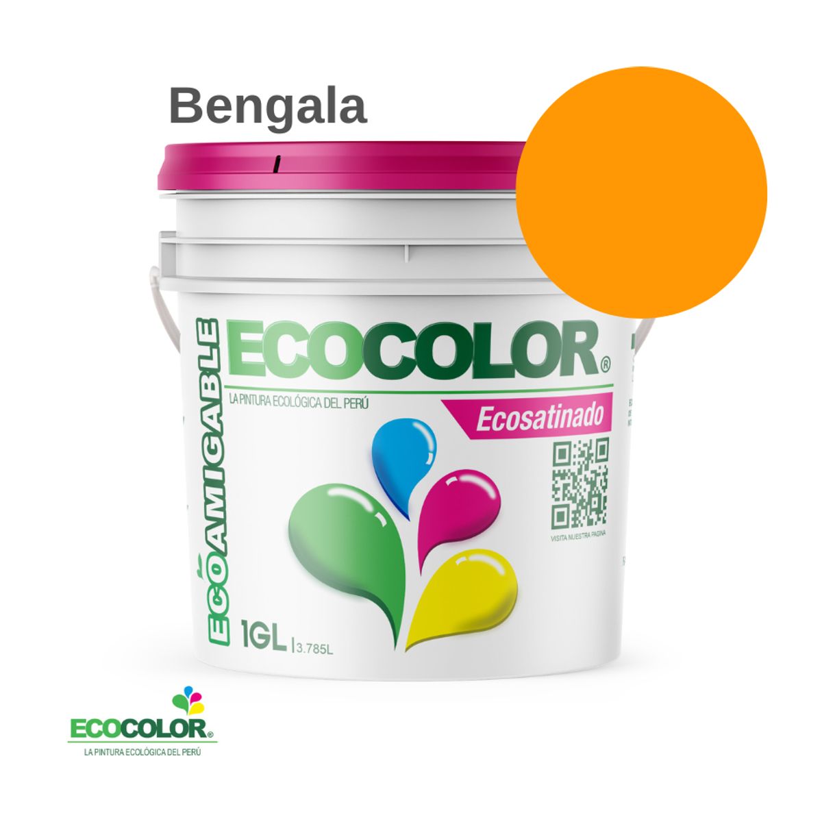 ECOCOLOR - PINTURA ECOCOLOR ECOSATINADO BENGALA 1GL