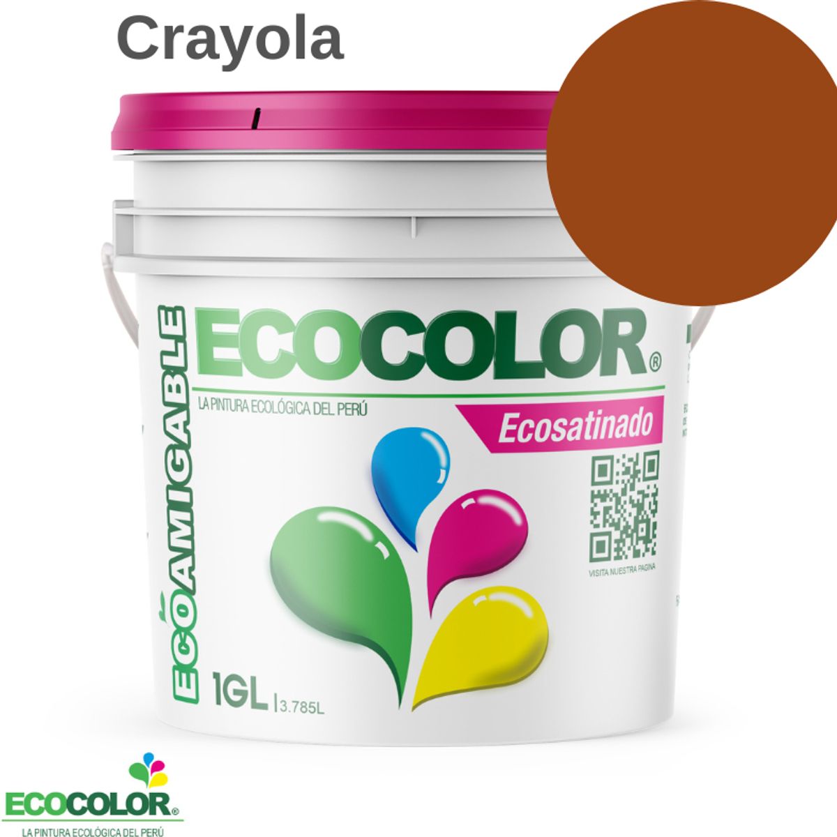 ECOCOLOR - PINTURA ECOCOLOR ECOSATINADO CRAYOLA 1GL