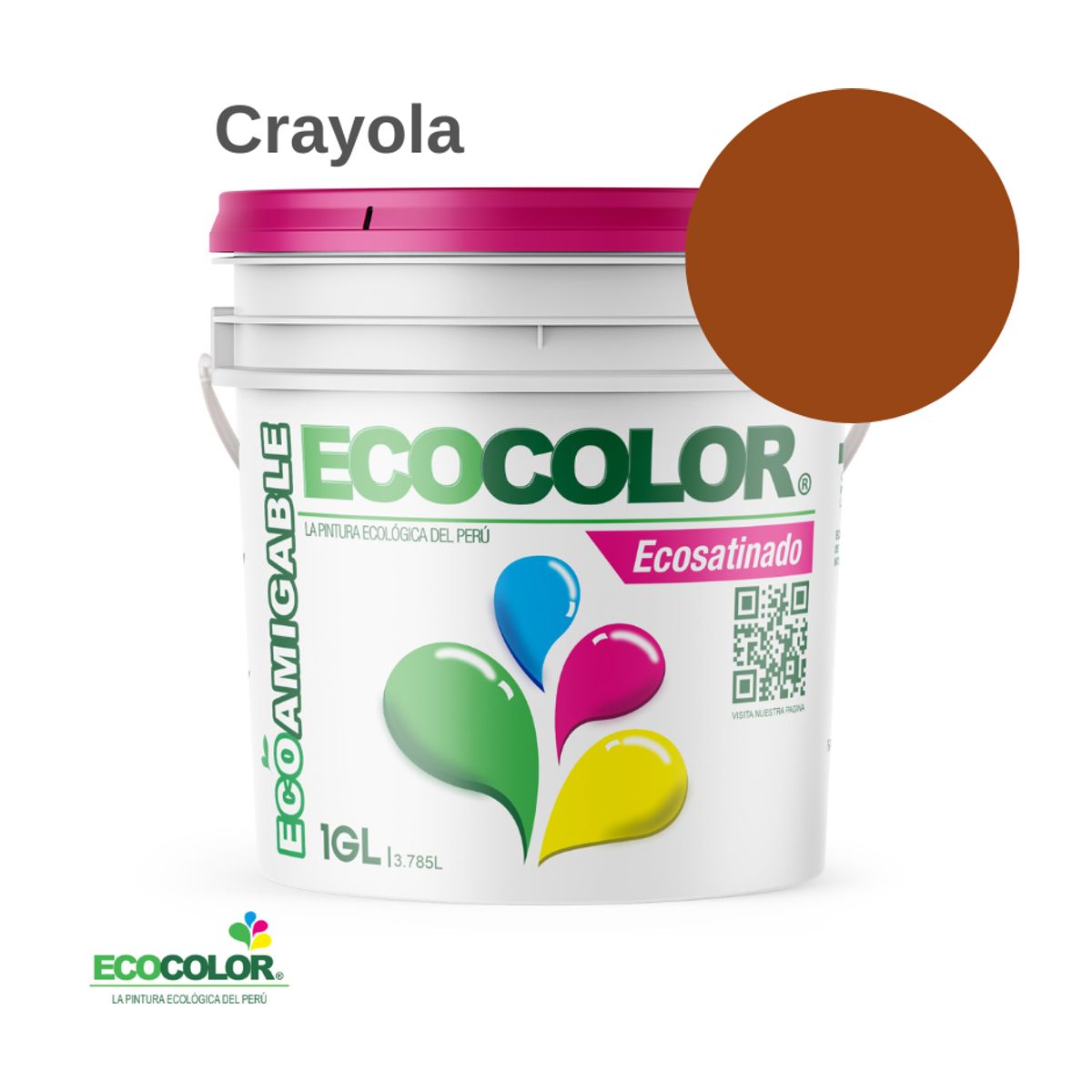 ECOCOLOR - PINTURA ECOCOLOR ECOSATINADO CRAYOLA 1GL