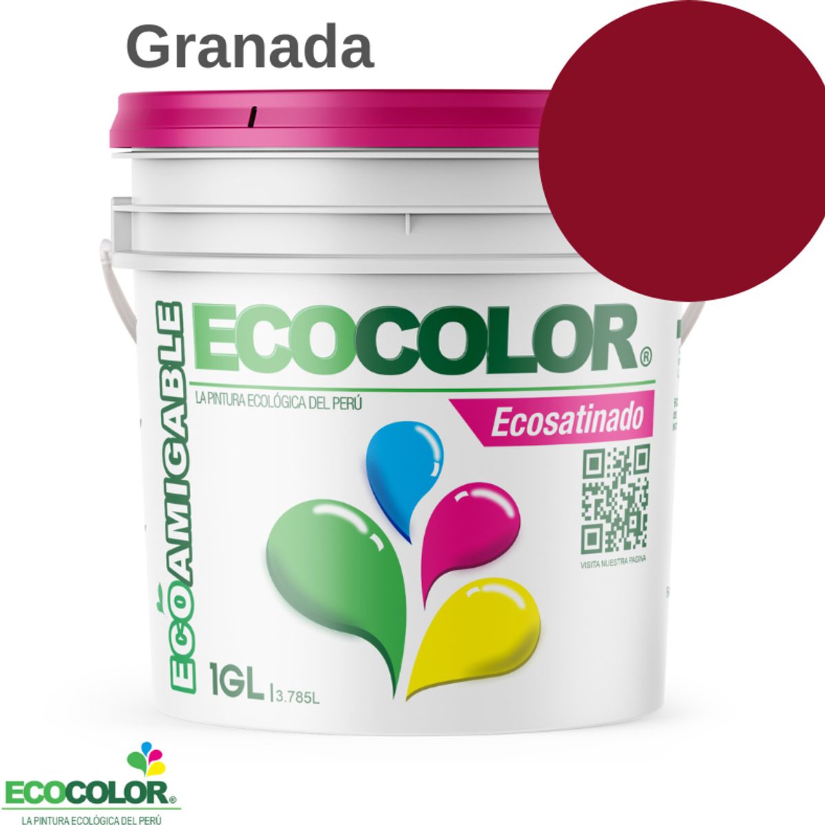 ECOCOLOR - PINTURA ECOCOLOR ECOSATINADO GRANADA 1GL