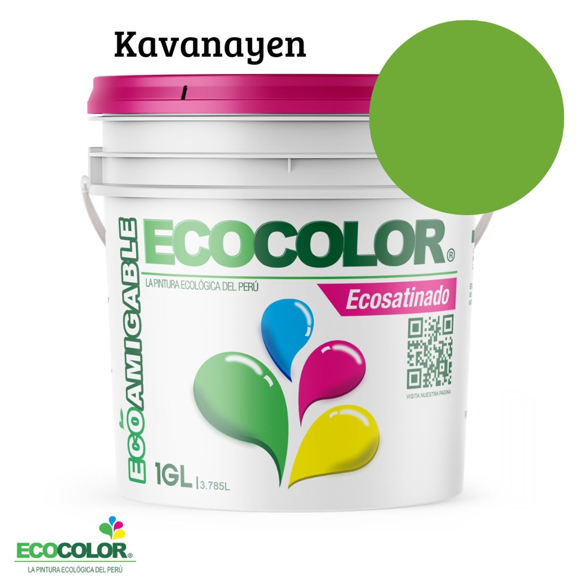 ECOCOLOR - PINTURA ECOCOLOR ECOSATINADO KAVANAYEN 1GL